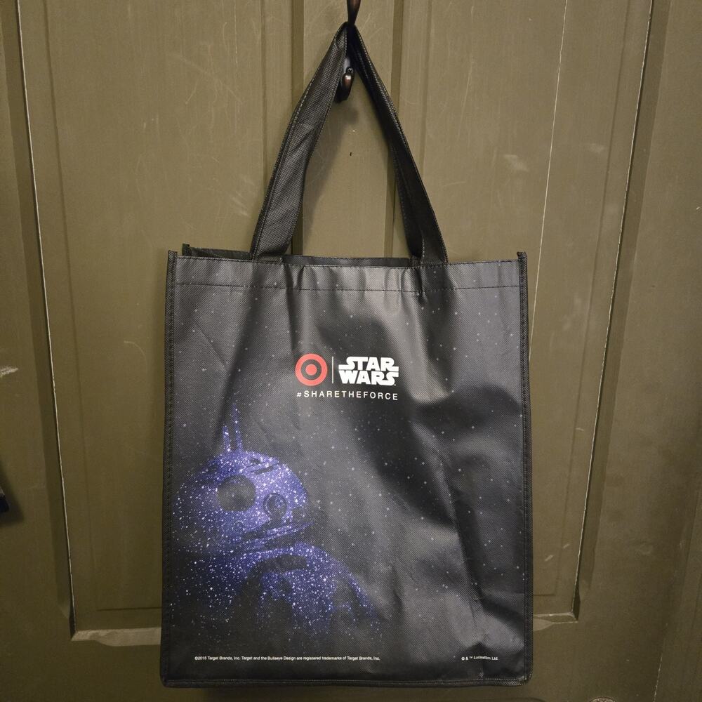 Lot of 2 Star Wars Target #ShareTheForce BB-8 Reusable Tote Shopping Bags 2015